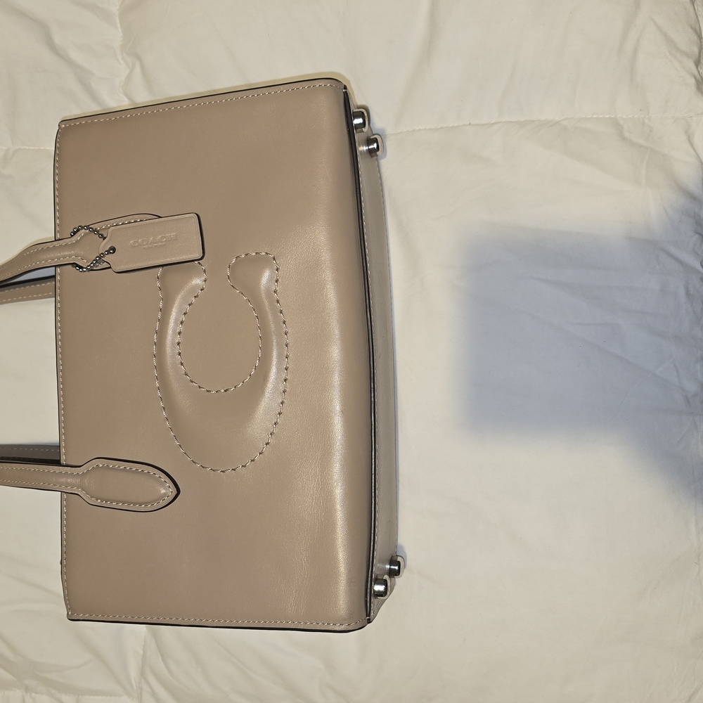 Coach Satchel in Taupe Leather